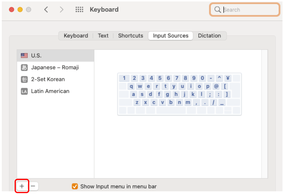 Add Input Sources