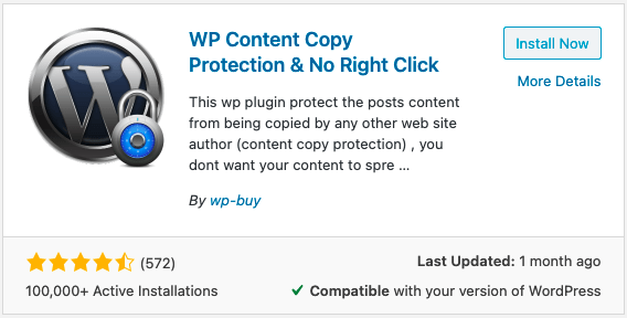 WP Content Copy Protection & No Right Click