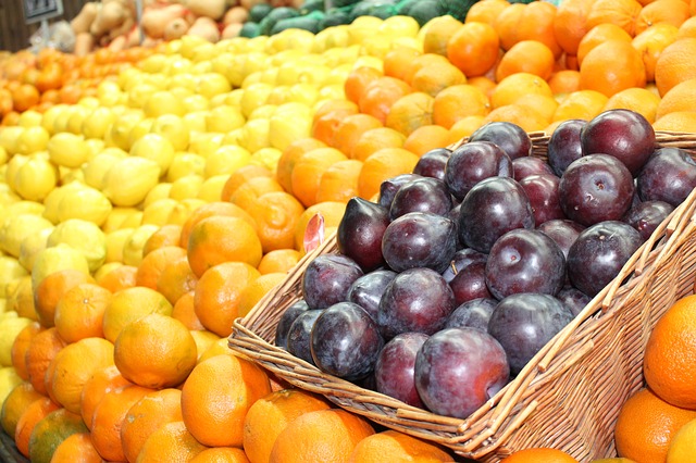 fruits at grocery store