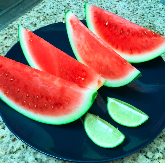 watermelon and lime